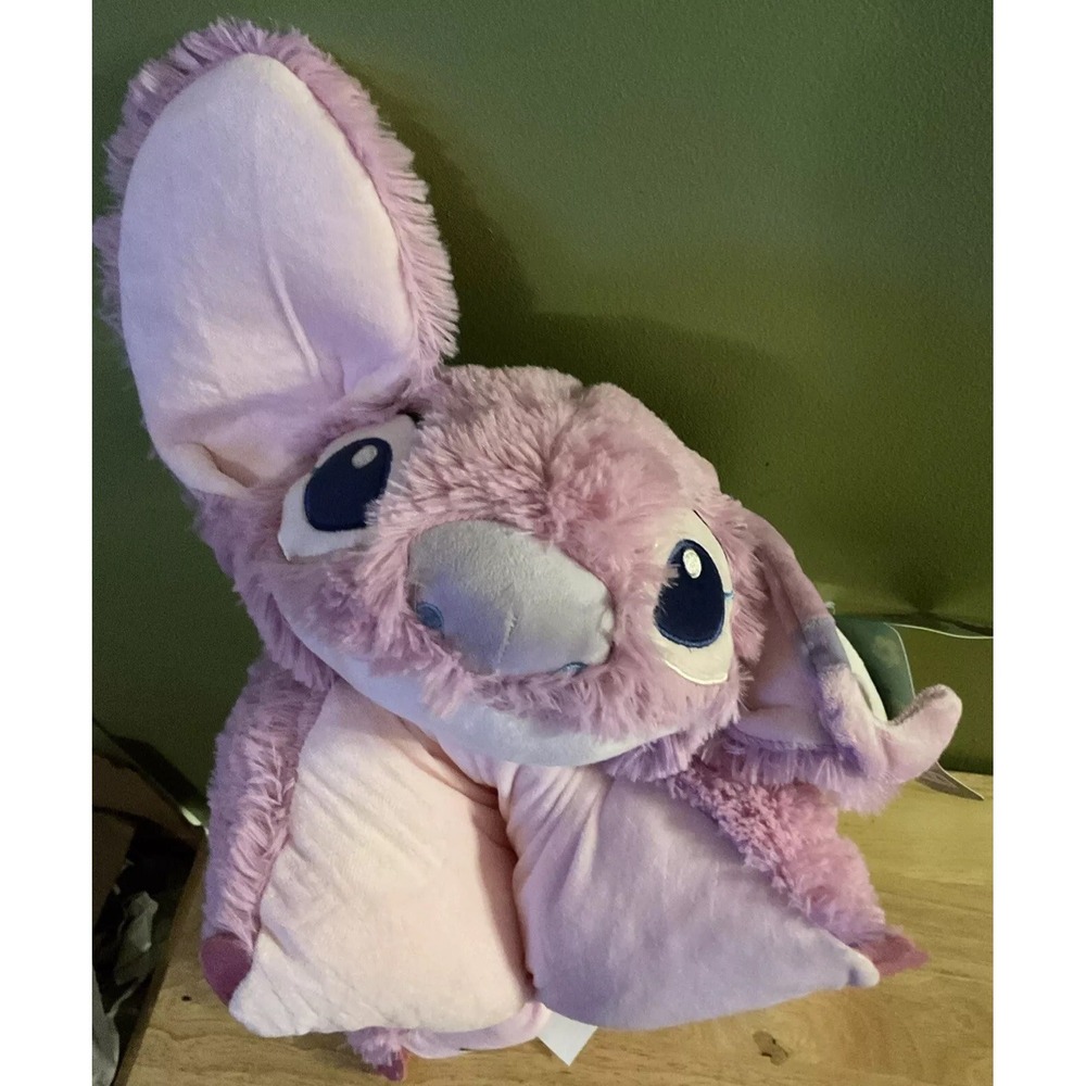 Pillow Pets Disney Stitch Angel, 16" Pillow, Pink
